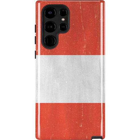 Peru Flag Distressed Galaxy S22 Ultra Pro Case